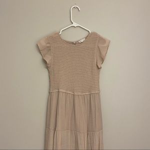 LIKE NEW by the river Blush/Nude Midi Dress